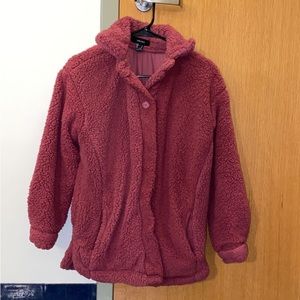 Mauve fuzzy Shacket